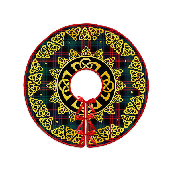 Alexander Hunting Modern Clan Badge Tartan Christmas Tree Skirt Golden Celtic Heritage