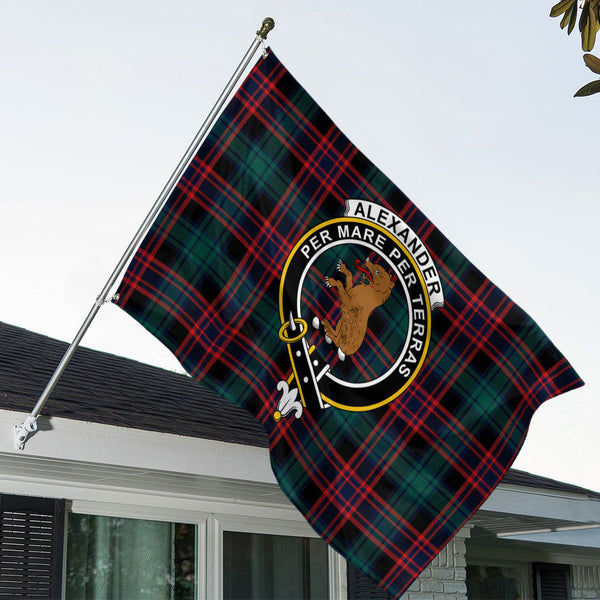 Alexander Hunting Modern Clan Badge Tartan House Flag