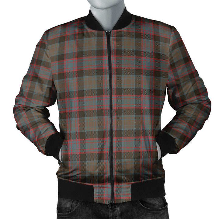 Alexander Hunting Weathered Clan Badge Tartan Bomber Jacket