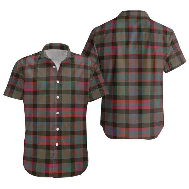 Alexander Hunting Weathered Clan Badge Tartan Short Sleeve Shirt
