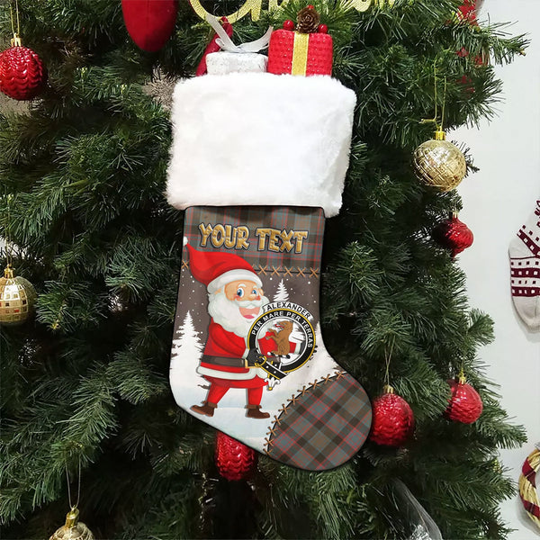 Alexander Hunting Weathered Clan Badge Tartan Christmas Stocking Holiday Blessings Merry Christmas Joy
