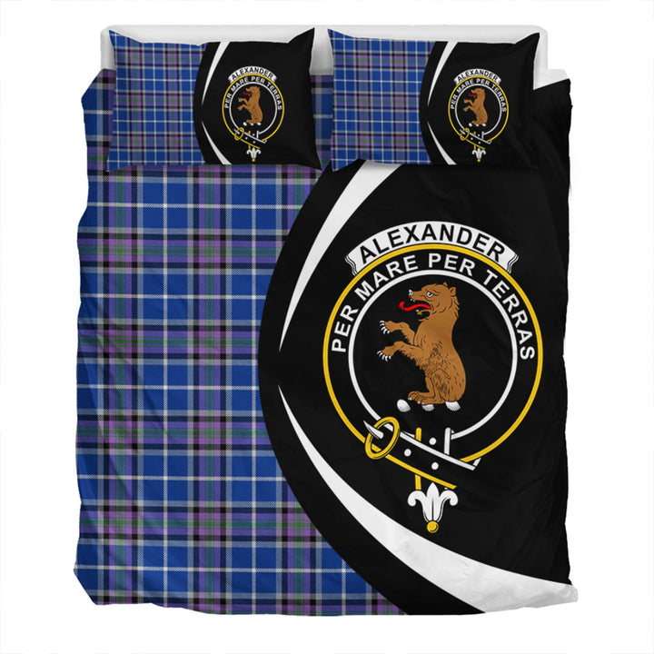 Alexander of Menstry Ancient Clan Badge Tartan Bedding Set Circle Style