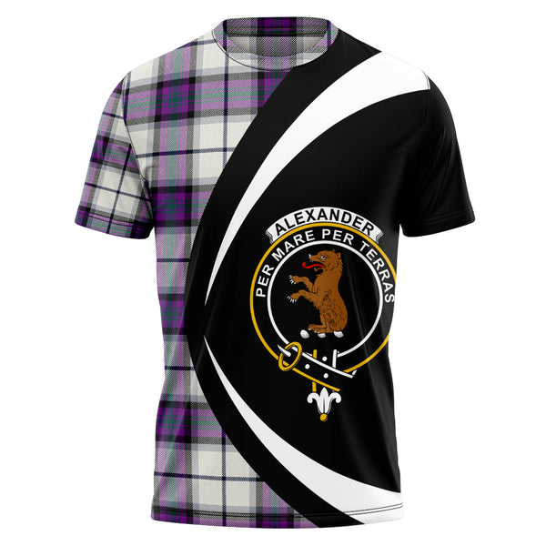 Alexander of Menstry Dress Modern Clan Badge Tartan T-Shirt Circle Style Personalized