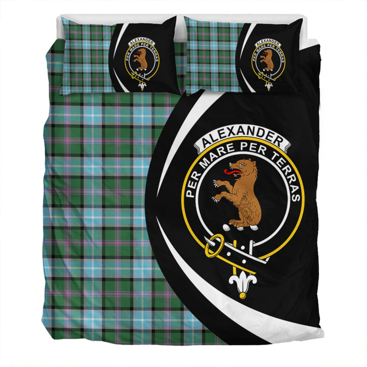 Alexander of Menstry Hunting Ancient Clan Badge Tartan Bedding Set Circle Style