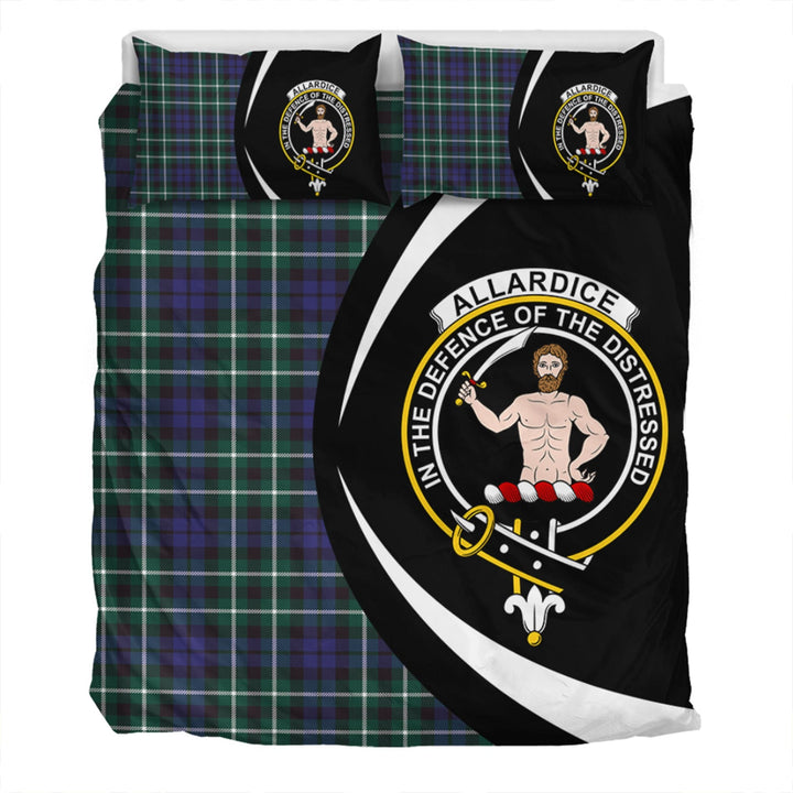 Allardice Clan Badge Tartan Bedding Set Circle Style