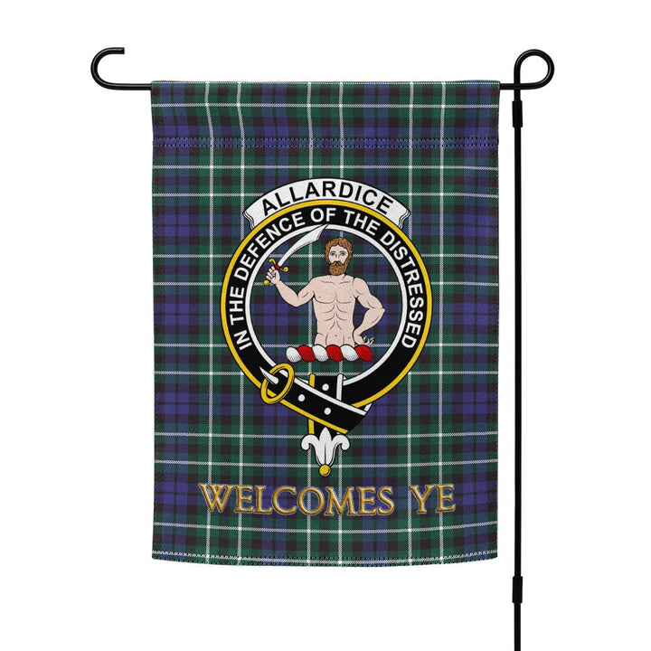 Allardice Clan Badge Tartan Garden Flag