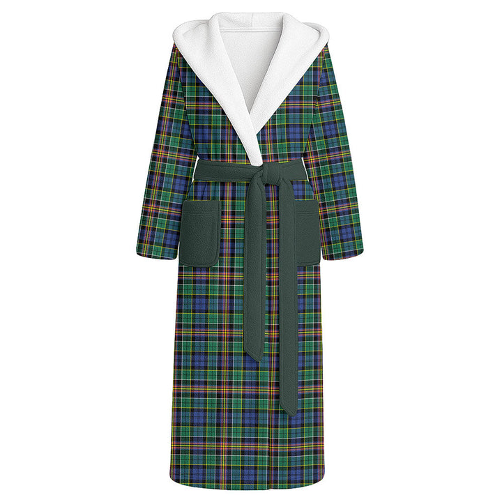 Allison Clan Badge Tartan Flannel Hooded Bathrobe