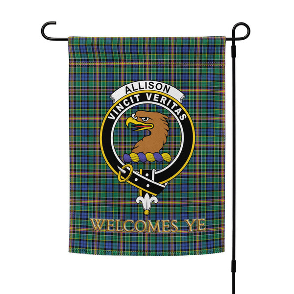 Allison Clan Badge Tartan Garden Flag