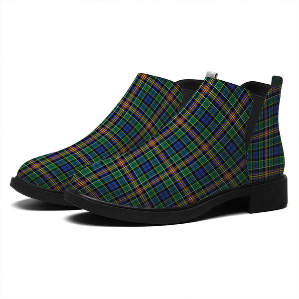 Allison Tartan Flat Ankle Boots