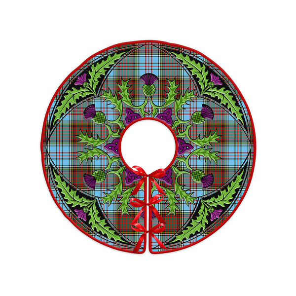 Anderson Ancient Clan Badge Tartan Christmas Tree Skirt Scottish Thistle Design