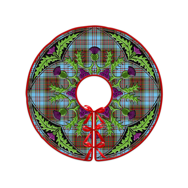 Anderson Ancient Clan Badge Tartan Christmas Tree Skirt Scottish Thistle Design