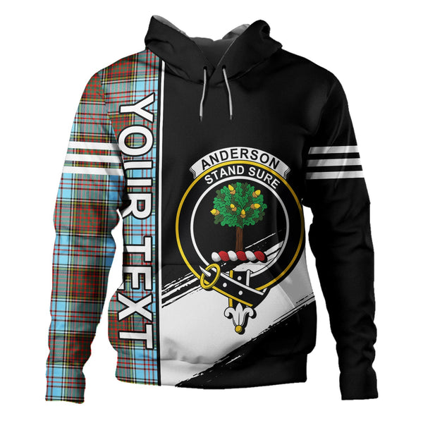 Anderson Ancient Clan Badge Tartan Hoodie Quarter Style Personalized