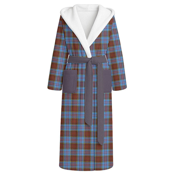 Anderson Modern Clan Badge Tartan Flannel Hooded Bathrobe