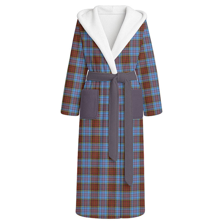 Anderson Modern Clan Badge Tartan Flannel Hooded Bathrobe
