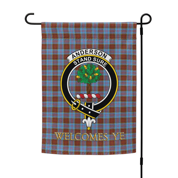 Anderson Modern Clan Badge Tartan Garden Flag