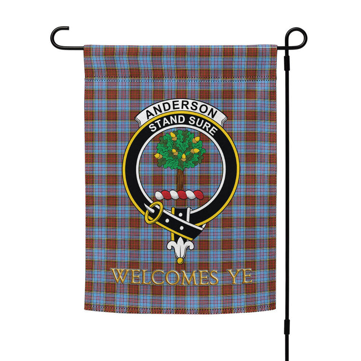 Anderson Modern Clan Badge Tartan Garden Flag