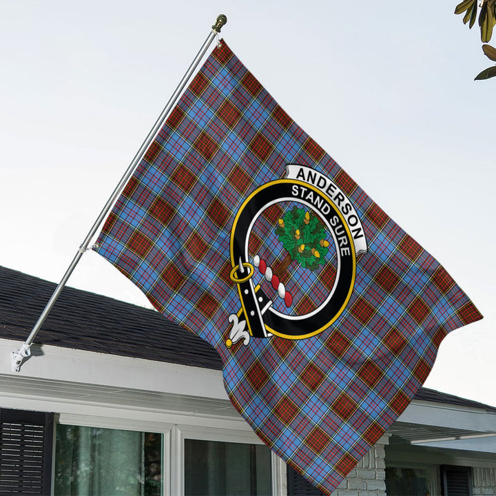 Anderson Modern Clan Badge Tartan House Flag