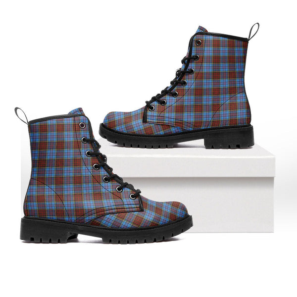 Anderson Modern Clan Badge Tartan Leather Boots