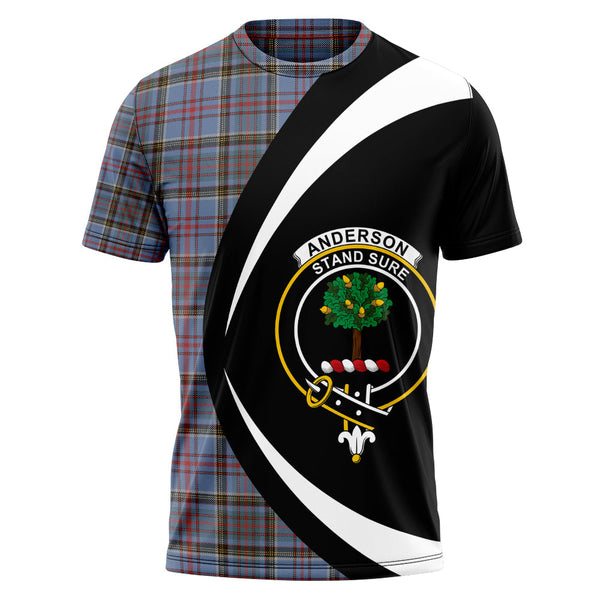 Anderson Old Weathered Clan Badge Tartan T-Shirt Circle Style Personalized