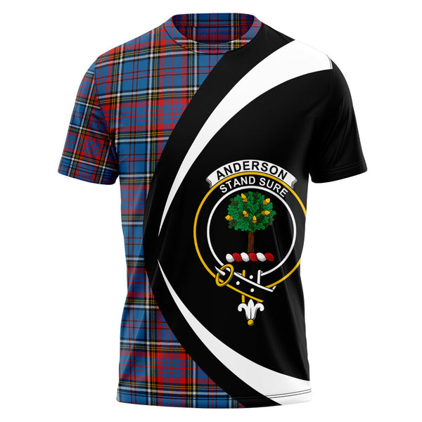 Anderson Red Clan Badge Tartan T-Shirt Circle Style Personalized