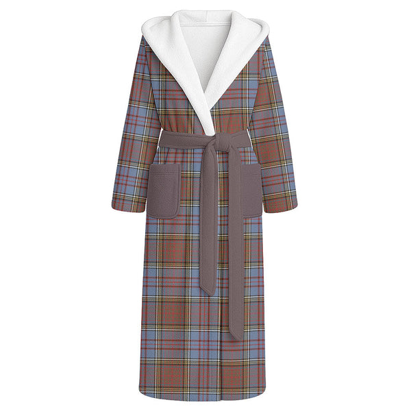 Anderson Weathered Clan Badge Tartan Flannel Hooded Bathrobe