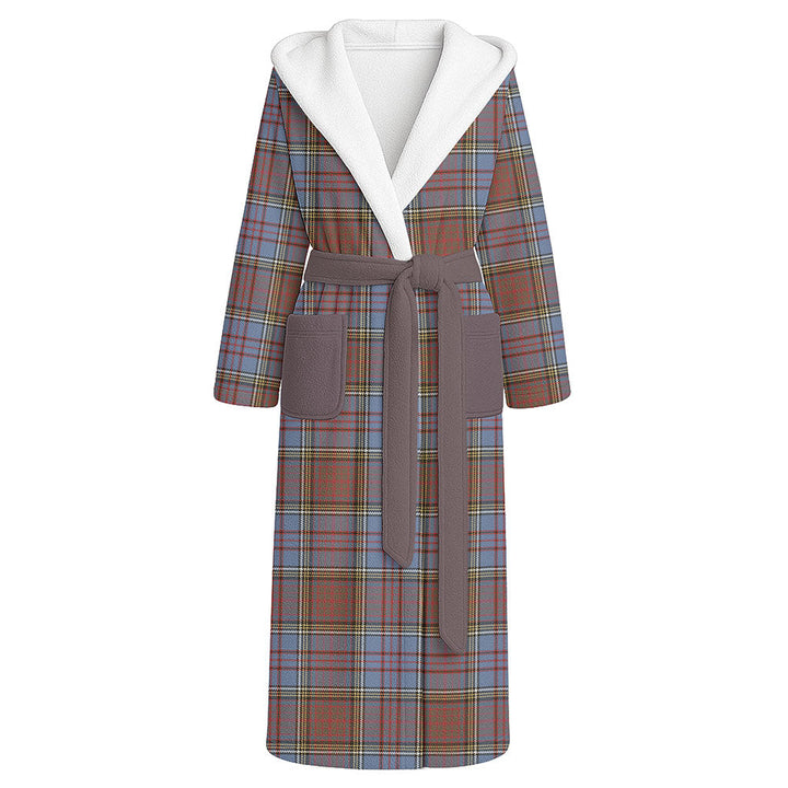 Anderson Weathered Clan Badge Tartan Flannel Hooded Bathrobe