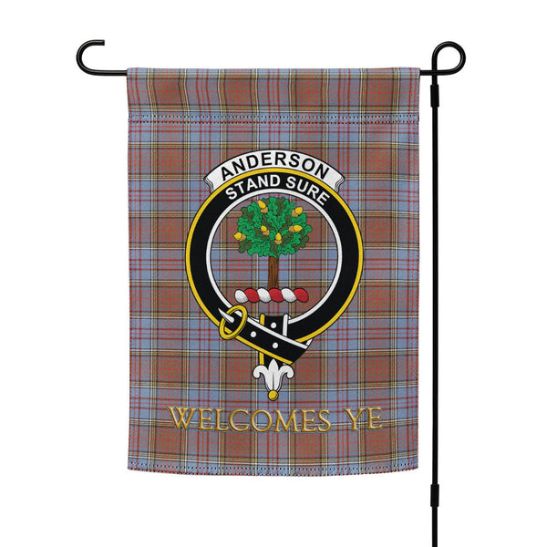 Anderson Weathered Clan Badge Tartan Garden Flag