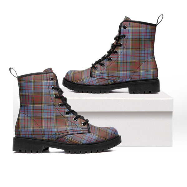 Anderson Weathered Clan Badge Tartan Leather Boots