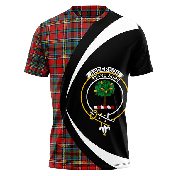 Anderson of Ardbrake Clan Badge Tartan T-Shirt Circle Style Personalized