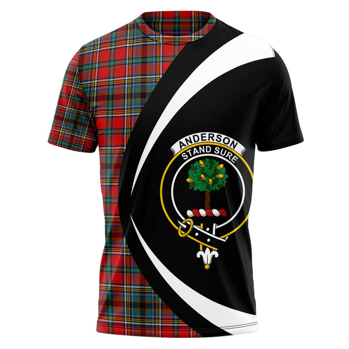 Anderson of Ardbrake Clan Badge Tartan T-Shirt Circle Style Personalized