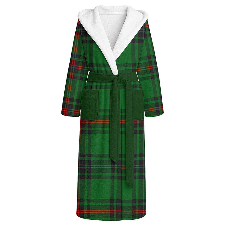 Anstruther Clan Badge Tartan Flannel Hooded Bathrobe