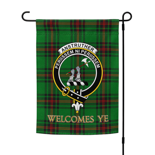 Anstruther Clan Badge Tartan Garden Flag