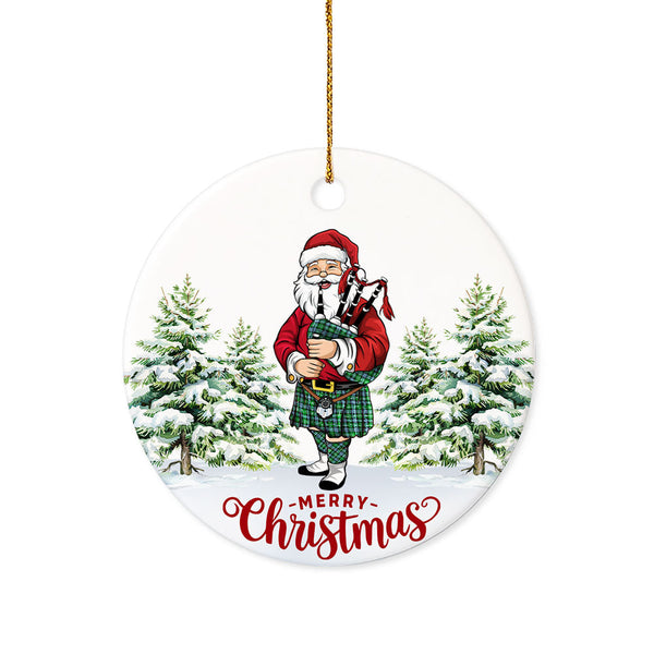 Arbuthnot Ancient Tartan Ceramic Ornament Santa