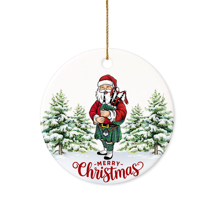 Arbuthnot Ancient Tartan Ceramic Ornament Santa
