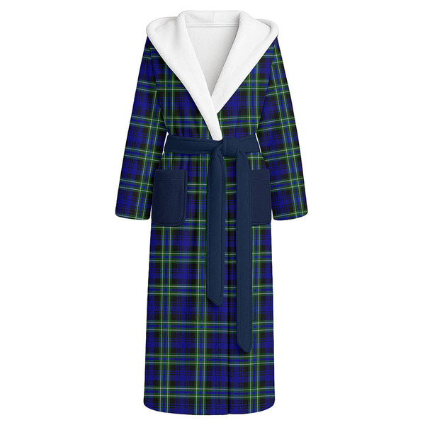 Arbuthnot Modern Clan Badge Tartan Flannel Hooded Bathrobe