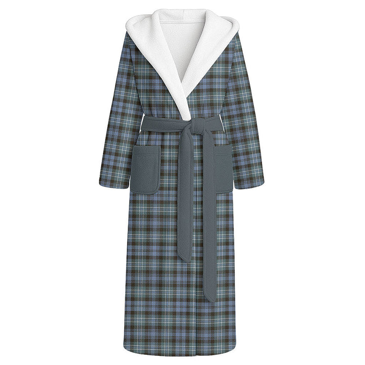 Arbuthnot Weathered Clan Badge Tartan Flannel Hooded Bathrobe