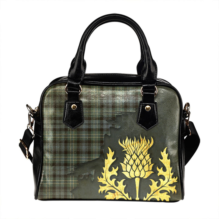 Arbuthnot Weathered Tartan Shoulder Handbag Thistle Oldest Style