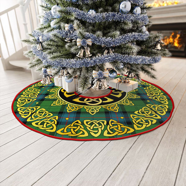 Armstrong Ancient Clan Badge Tartan Christmas Tree Skirt Golden Celtic Heritage