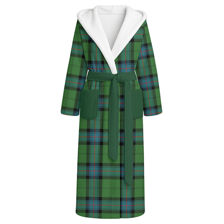 Armstrong Ancient Clan Badge Tartan Flannel Hooded Bathrobe