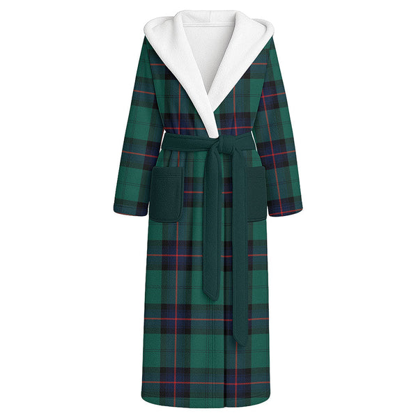 Armstrong Modern Clan Badge Tartan Flannel Hooded Bathrobe