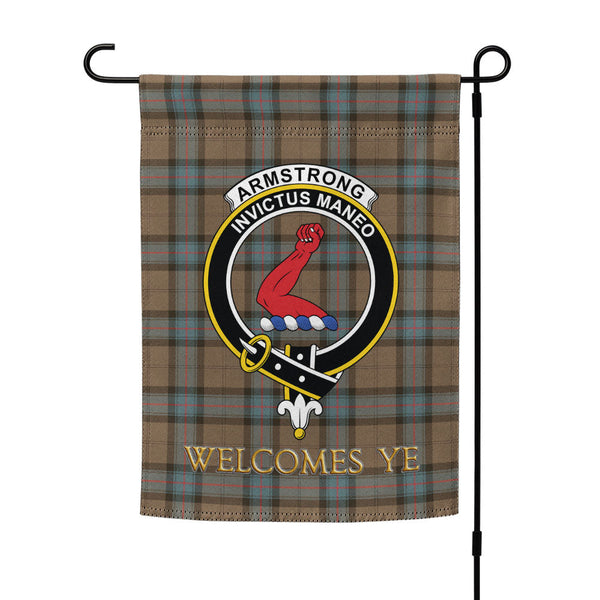Armstrong Weathered Clan Badge Tartan Garden Flag