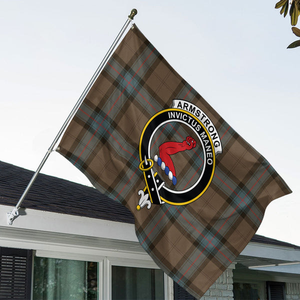Armstrong Weathered Clan Badge Tartan House Flag