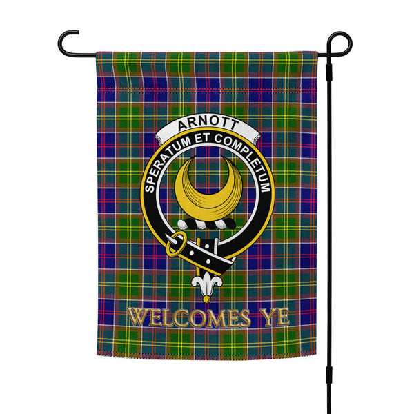 Arnott Clan Badge Tartan Garden Flag