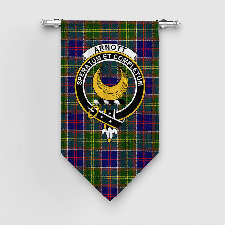 Arnott Clan Badge Tartan Gonfalon