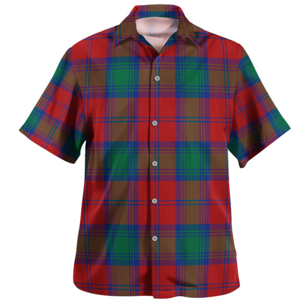Auchinleck Clan Badge Tartan Hawaiian Shirt