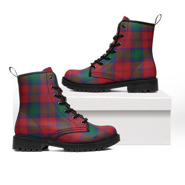 Auchinleck Clan Badge Tartan Leather Boots