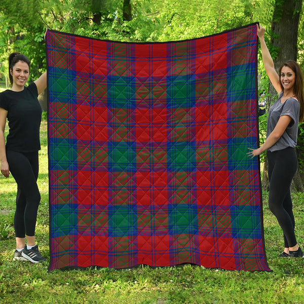 Auchinleck Clan Badge Tartan Premium Quilt
