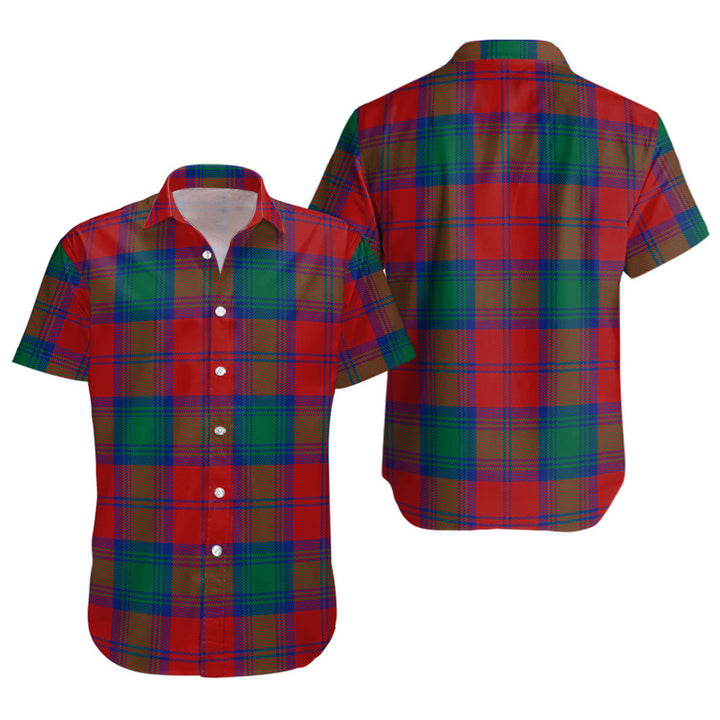 Auchinleck Clan Badge Tartan Short Sleeve Shirt