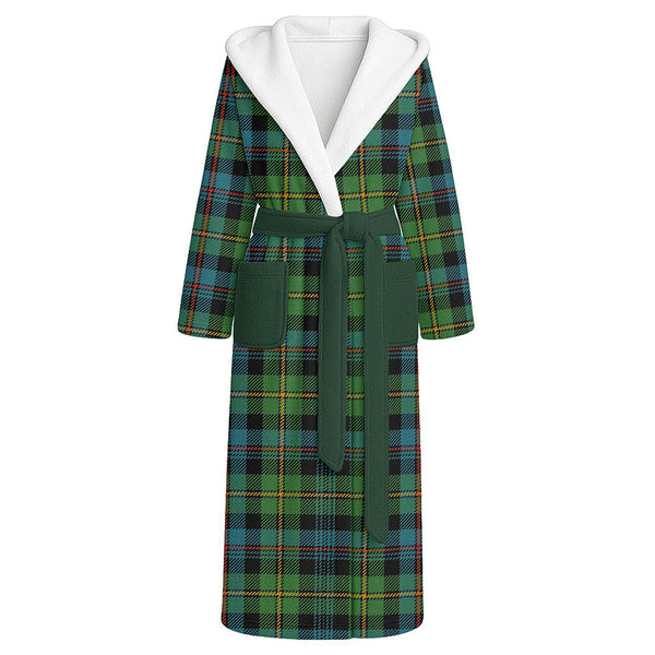 Baillie Ancient Clan Badge Tartan Flannel Hooded Bathrobe
