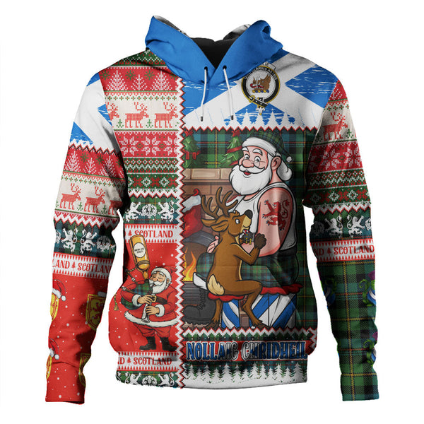 Baillie Ancient Clan Badge Tartan Hoodie Scottish Santa Tattoo Christmas Comic Patchwork Style
